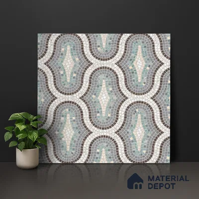 Moroccan Look Floor & Wall Tile TL 07607 Castor 2 ft x 2 ft Glitter Glossy Finish Vitrified Tile - 9 mm  | Suitable For Living Room, Dining, Bathroom & Kitchen | Please Expect a Slight Variation of Pattern (Sample)