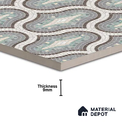 Moroccan Look Floor & Wall Tile TL 07607 Castor 2 ft x 2 ft Glitter Glossy Finish Vitrified Tile - 9 mm  | Suitable For Living Room, Dining, Bathroom & Kitchen | Please Expect a Slight Variation of Pattern (Sample)