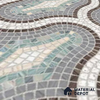 Moroccan Look Floor & Wall Tile TL 07607 Castor 2 ft x 2 ft Glitter Glossy Finish Vitrified Tile - 9 mm  | Suitable For Living Room, Dining, Bathroom & Kitchen | Please Expect a Slight Variation of Pattern (Sample)