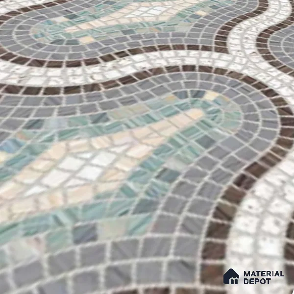 Moroccan Look Floor & Wall Tile TL 07607 Castor 2 ft x 2 ft Glitter Glossy Finish Vitrified Tile - 9 mm  | Suitable For Living Room, Dining, Bathroom & Kitchen | Please Expect a Slight Variation of Pattern (Sample)