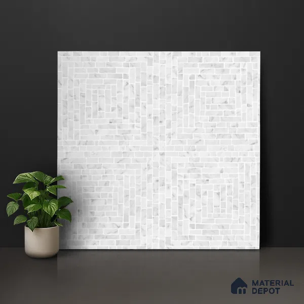 Mosaic Look Floor & Wall Tile TL 07608 Atria 2 ft x 2 ft Glitter Glossy Finish Vitrified Tile - 9 mm  | Suitable For Living Room, Dining, Bathroom & Kitchen | Please Expect a Slight Variation of Pattern (Sample)