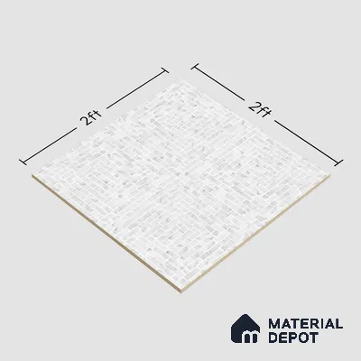 Mosaic Look Floor & Wall Tile TL 07608 Atria 2 ft x 2 ft Glitter Glossy Finish Vitrified Tile - 9 mm  | Suitable For Living Room, Dining, Bathroom & Kitchen | Please Expect a Slight Variation of Pattern (Sample)