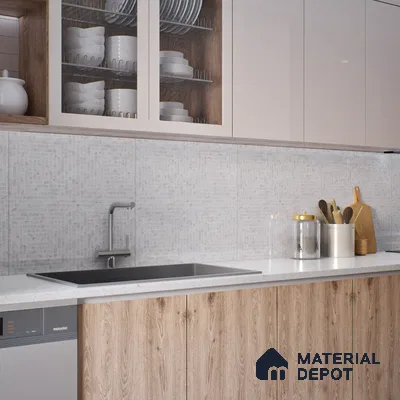 Mosaic Look Floor & Wall Tile TL 07608 Atria 2 ft x 2 ft Glitter Glossy Finish Vitrified Tile - 9 mm  | Suitable For Living Room, Dining, Bathroom & Kitchen | Please Expect a Slight Variation of Pattern (Sample)