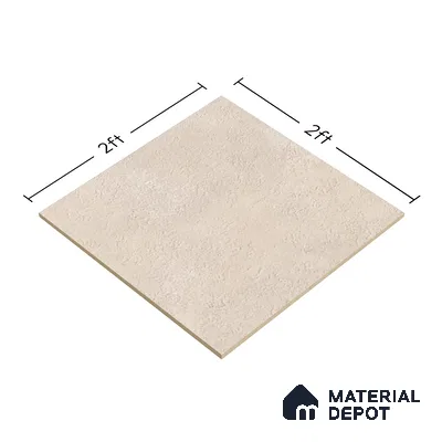 Stone Floor Tile TL 07670 Beton Taupe 2 ft x 2 ft Matte Finish Vitrified Tile - 9 mm | 10 Random Design  | Suitable For Bathroom, Terrace & Balcony