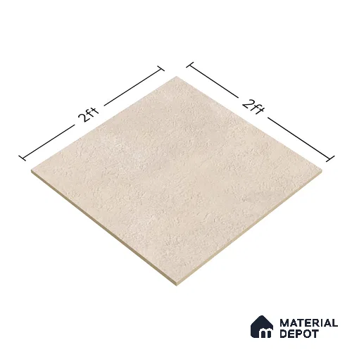 Stone Floor Tile TL 07670 Beton Taupe 2 ft x 2 ft Matte Finish Vitrified Tile - 9 mm | 10 Random Design  | Suitable For Bathroom, Terrace & Balcony