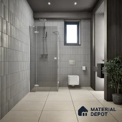 Stone Floor Tile TL 07670 Beton Taupe 2 ft x 2 ft Matte Finish Vitrified Tile - 9 mm | 10 Random Design  | Suitable For Bathroom, Terrace & Balcony