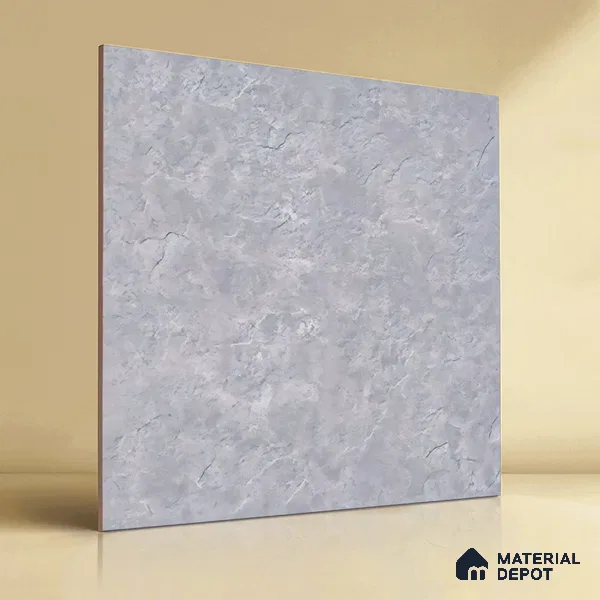 Stone Floor Tile TL 07671 B Meta Stone Gris 2 ft x 2 ft Matte Finish Vitrified Tile - 9 mm | 10 Random Design | Suitable For Bathroom, Terrace & Balcony