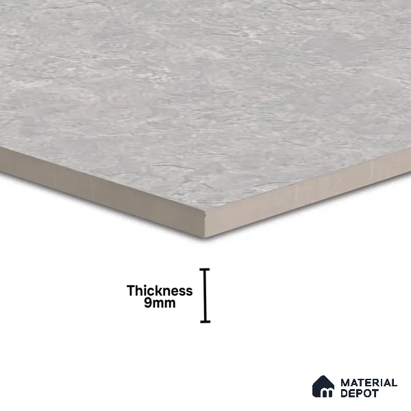 Stone Floor Tile TL 07671 B Meta Stone Gris 2 ft x 2 ft Matte Finish Vitrified Tile - 9 mm | 10 Random Design | Suitable For Bathroom, Terrace & Balcony
