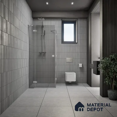 Stone Floor Tile TL 07671 B Meta Stone Gris 2 ft x 2 ft Matte Finish Vitrified Tile - 9 mm | 10 Random Design  | Suitable For Bathroom, Terrace & Balcony