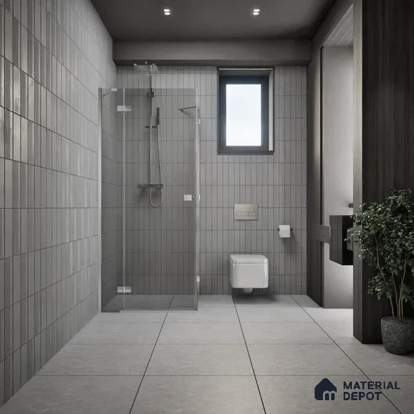 Stone Floor Tile TL 07671 B Meta Stone Gris 2 ft x 2 ft Matte Finish Vitrified Tile - 9 mm | 10 Random Design | Suitable For Bathroom, Terrace & Balcony