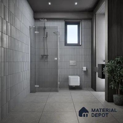 Stone Floor Tile TL 07671 C Meta Stone Nero 2 ft x 2 ft Matte Finish Vitrified Tile - 9 mm | 10 Random Design  | Suitable For Bathroom, Terrace & Balcony