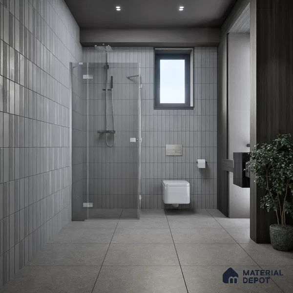 Stone Floor Tile TL 07671 C Meta Stone Nero 2 ft x 2 ft Matte Finish Vitrified Tile - 9 mm | 10 Random Design  | Suitable For Bathroom, Terrace & Balcony