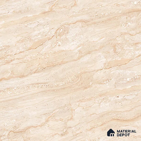 Stone Floor Tile TL 08452 Makrana Cream 2 ft x 2 ft Matte Finish Porcelain Tile - 8 mm | Suitable For Bathroom, Terrace & Balcony
