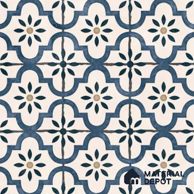 Moroccan Floor & Wall Tile TL 08527 9085 2 ft x 2 ft Porcelain Matte Finish - 8 mm | Suitable For Kitchen, Balcony, Dining Area | Please Expect a Slight Variation of Pattern