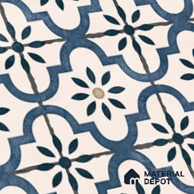 Moroccan Floor & Wall Tile TL 08527 9085 2 ft x 2 ft Porcelain Matte Finish - 8 mm | Suitable For Kitchen, Balcony, Dining Area | Please Expect a Slight Variation of Pattern