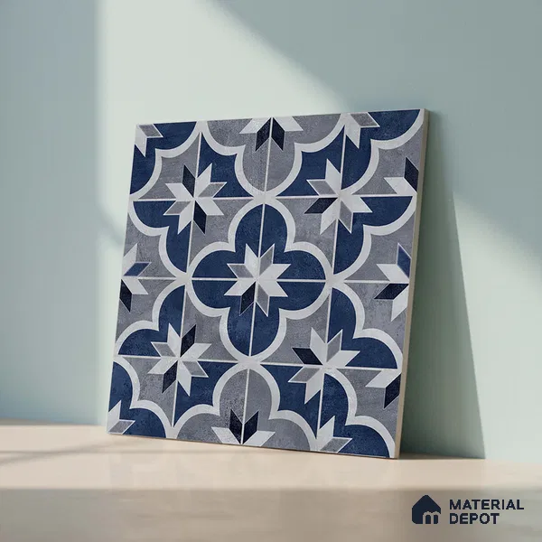 Moroccan Look Wall & Floor Tile TL 08458  2 ft x 2 ft Porcelain Matte Finish - 8 mm | Please Expect a Slight Variation of Pattern