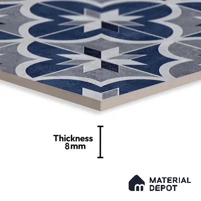 Moroccan Look Wall & Floor Tile TL 08458  2 ft x 2 ft Porcelain Matte Finish - 8 mm | Please Expect a Slight Variation of Pattern