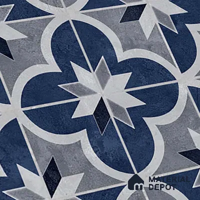 Moroccan Look Wall & Floor Tile TL 08458  2 ft x 2 ft Porcelain Matte Finish - 8 mm | Please Expect a Slight Variation of Pattern