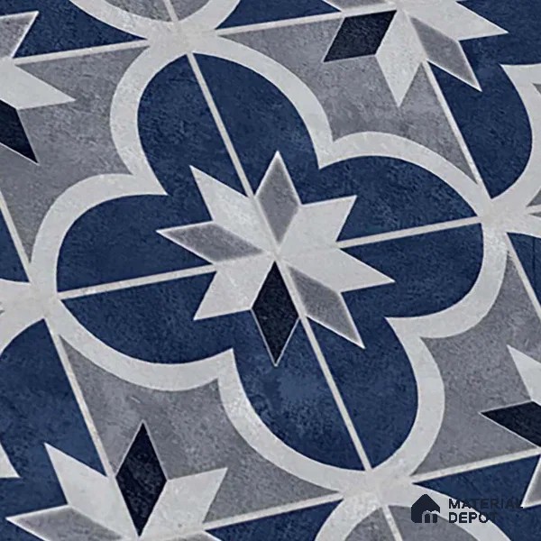 Moroccan Look Wall & Floor Tile TL 08458  2 ft x 2 ft Porcelain Matte Finish - 8 mm | Please Expect a Slight Variation of Pattern