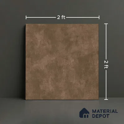 Cement Look Wall & Floor Tile TL 08213 D Oyster Moka 2 ft x 2 ft Vitrified Matte Finish - 9 mm