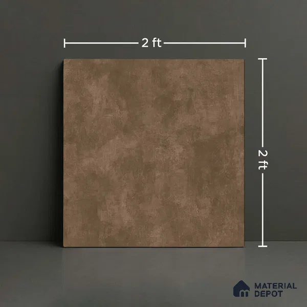 Cement Look Wall & Floor Tile TL 08213 D Oyster Moka 2 ft x 2 ft Vitrified Matte Finish - 9 mm