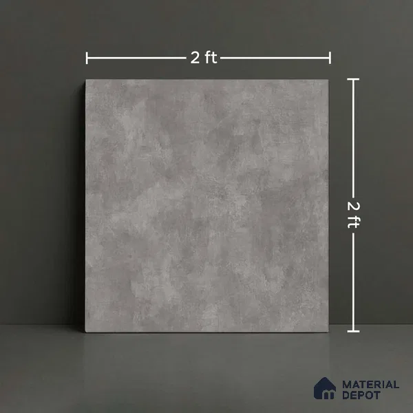 Stone Look Wall & Floor Tile TL 08213 F Oyster Gris 2 ft x 2 ft Vitrified Matte Finish - 9 mm