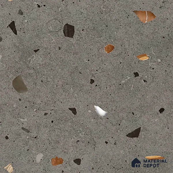 Terrazzo Wall & Floor Tile TL 08214 B Celeste Grafito 2 ft x 2 ft Vitrified Matte Finish - 9 mm