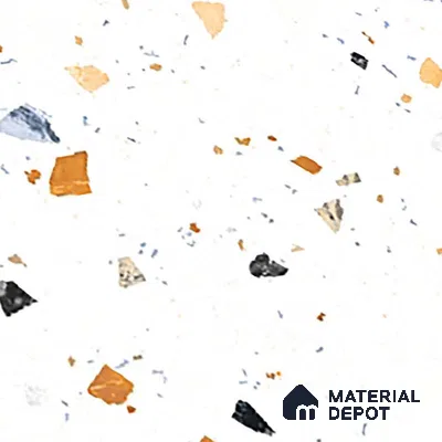 Terrazzo Wall & Floor Tile TL 08214 C Celeste Milk 2 ft x 2 ft Vitrified Matte Finish - 9 mm