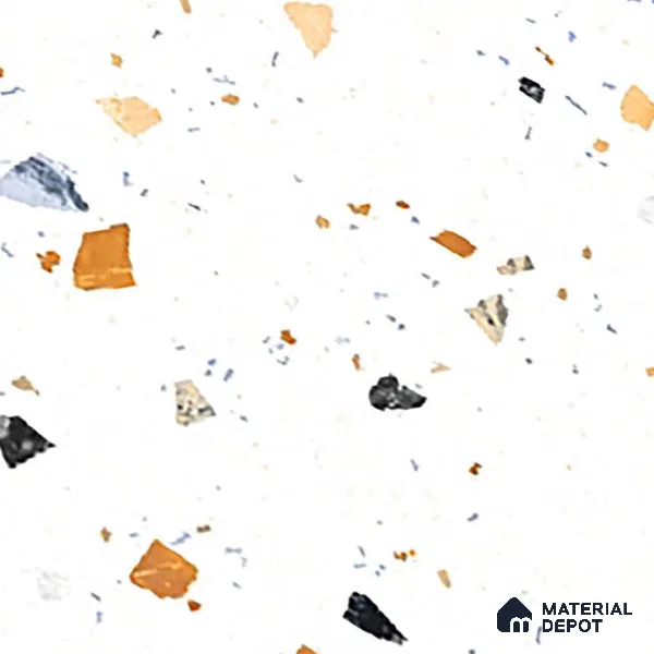 Terrazzo Wall & Floor Tile TL 08214 C Celeste Milk 2 ft x 2 ft Vitrified Matte Finish - 9 mm