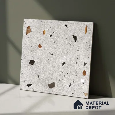 Terrazzo Wall & Floor Tile TL 08214 Celeste Gris 2 ft x 2 ft Vitrified Matte Finish - 9 mm
