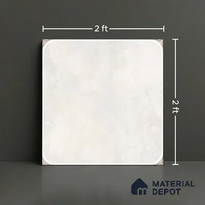 Cement Look Wall & Floor Tile TL 08218 B Petal Bianco 2 ft x 2 ft Vitrified Matte Finish - 9 mm