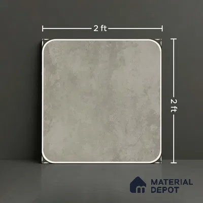 Cement Look Wall & Floor Tile TL 08218 F Petal Olive 2 ft x 2 ft Vitrified Matte Finish - 9 mm