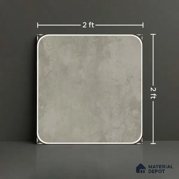 Cement Look Wall & Floor Tile TL 08218 F Petal Olive 2 ft x 2 ft Vitrified Matte Finish - 9 mm
