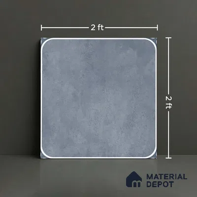 Cement Look Wall & Floor Tile TL 08218 Petal Azuvi 2 ft x 2 ft Vitrified Matte Finish - 9 mm