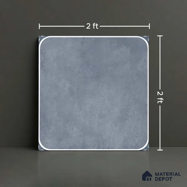 Cement Look Wall & Floor Tile TL 08218 Petal Azuvi 2 ft x 2 ft Vitrified Matte Finish - 9 mm