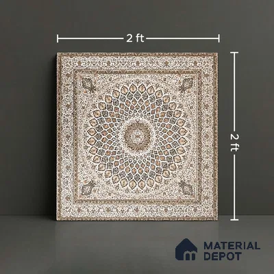 Patterned Look Wall & Floor Tile TL 08228 Mahtab 2 ft x 2 ft Vitrified Matte Finish - 9 mm | Please Expect a Slight Variation of Pattern