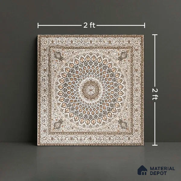 Patterned Look Wall & Floor Tile TL 08228 Mahtab 2 ft x 2 ft Vitrified Matte Finish - 9 mm | Please Expect a Slight Variation of Pattern
