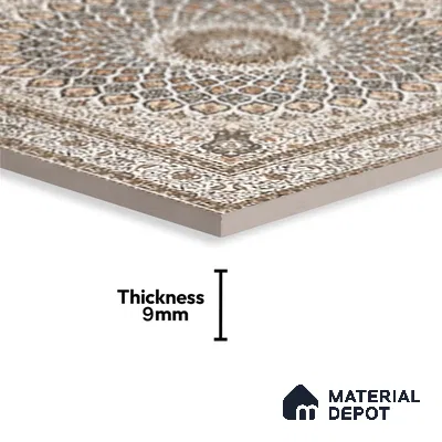 Patterned Look Wall & Floor Tile TL 08228 Mahtab 2 ft x 2 ft Vitrified Matte Finish - 9 mm | Please Expect a Slight Variation of Pattern