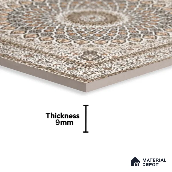 Patterned Look Wall & Floor Tile TL 08228 Mahtab 2 ft x 2 ft Vitrified Matte Finish - 9 mm | Please Expect a Slight Variation of Pattern