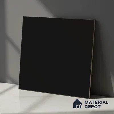 Plain Look Wall & Floor Tile TL 08220 Crystal Black 2 ft x 2 ft Vitrified Matte Finish - 9 mm