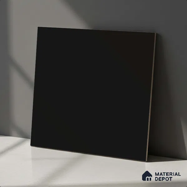 Plain Look Wall & Floor Tile TL 08220 Crystal Black 2 ft x 2 ft Vitrified Matte Finish - 9 mm