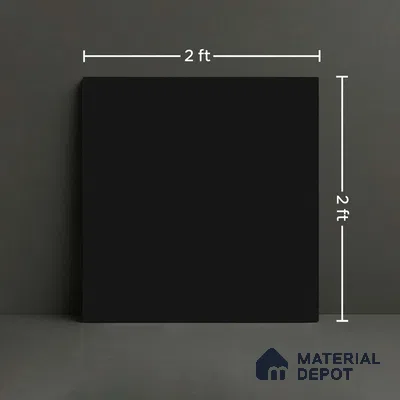Plain Look Wall & Floor Tile TL 08220 Crystal Black 2 ft x 2 ft Vitrified Matte Finish - 9 mm