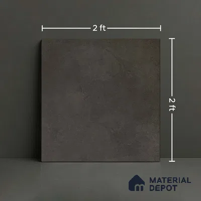 Stone Look Wall & Floor Tile TL 08215 D Polo Nero 2 ft x 2 ft Vitrified Matte Finish - 9 mm