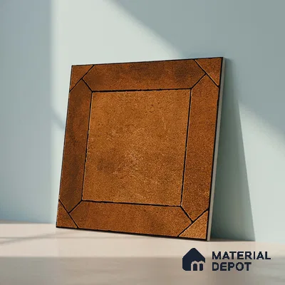 Stone Look Wall & Floor Tile TL 08216 Terra Cotta 2 ft x 2 ft Vitrified Matte Finish - 9 mm | Please Expect a Slight Variation of Pattern