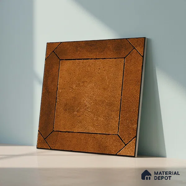 Stone Look Wall & Floor Tile TL 08216 Terra Cotta 2 ft x 2 ft Vitrified Matte Finish - 9 mm | Please Expect a Slight Variation of Pattern