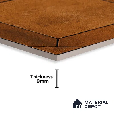 Stone Look Wall & Floor Tile TL 08216 Terra Cotta 2 ft x 2 ft Vitrified Matte Finish - 9 mm | Please Expect a Slight Variation of Pattern