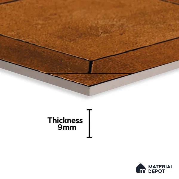 Stone Look Wall & Floor Tile TL 08216 Terra Cotta 2 ft x 2 ft Vitrified Matte Finish - 9 mm | Please Expect a Slight Variation of Pattern