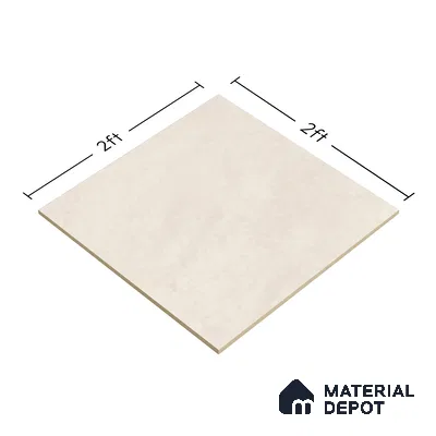 Plain Solids Wall & Floor Tile TL 07622 Interno Beige 2 ft x 2 ft Vitrified Matte Finish - 9 mm | 4 Random Design (Sample)