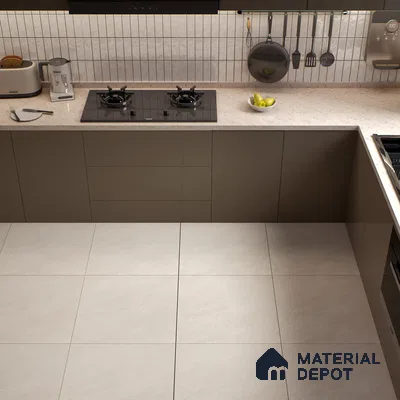 Plain Solids Wall & Floor Tile TL 07622 Interno Beige 2 ft x 2 ft Vitrified Matte Finish - 9 mm | 4 Random Design (Sample)
