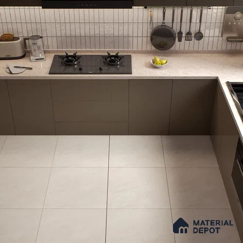 Stone Floor Tile TL 11016 C Interno Beige 2 ft x 2 ft Matte Finish Vitrified Tile - 9 mm | 4 Random Design | Suitable For Bathroom, Terrace & Balcony